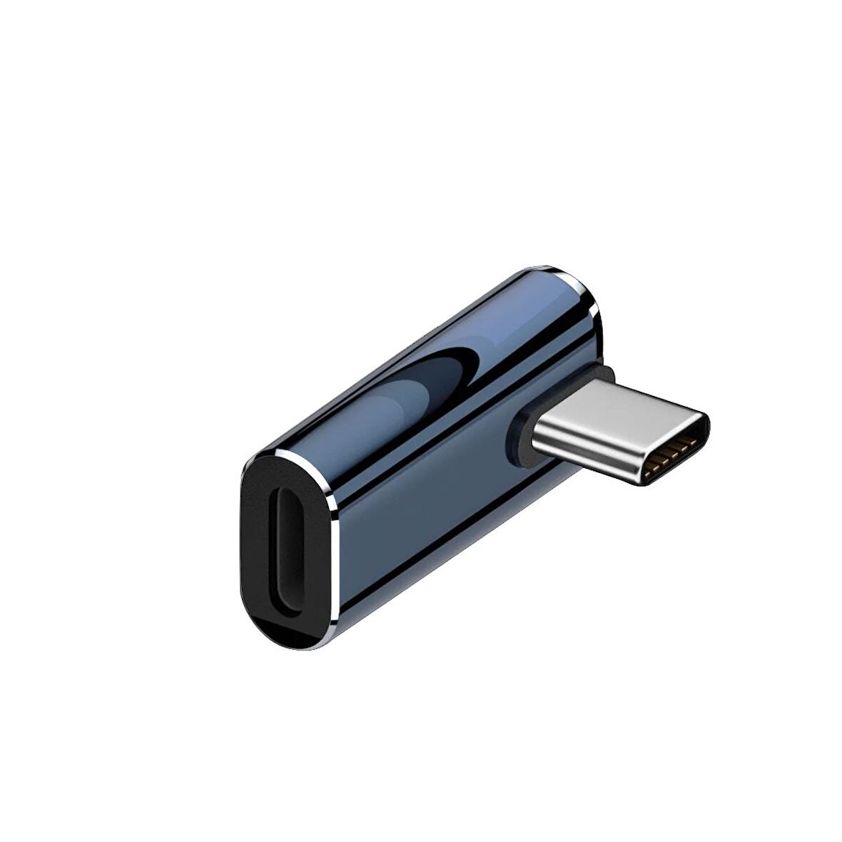 LivX 35W Type C to Lightning iPhone 15 Max Pro Plus Yuva Çevirici Hızlı Şarj Aktarımı OTG Dönüştürücü Koyu Mavi OTGTM-O