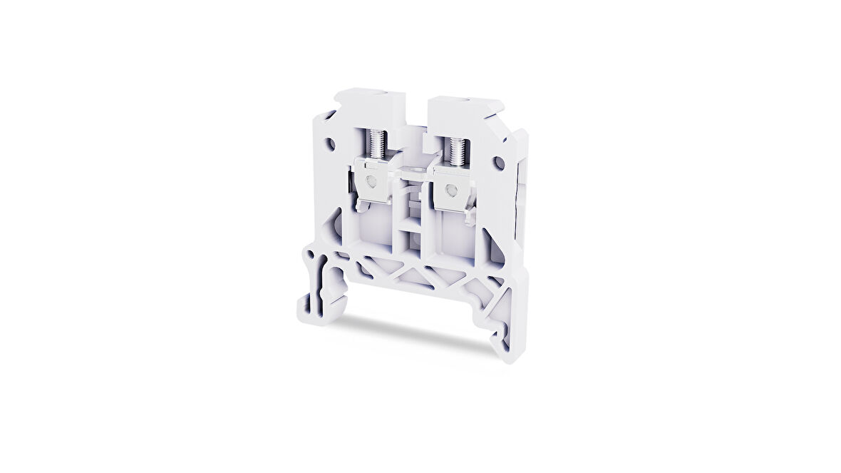 Tbloc TBL 4mm Beyaz Vidalı Tek Katlı Klemens 10'lu Paket