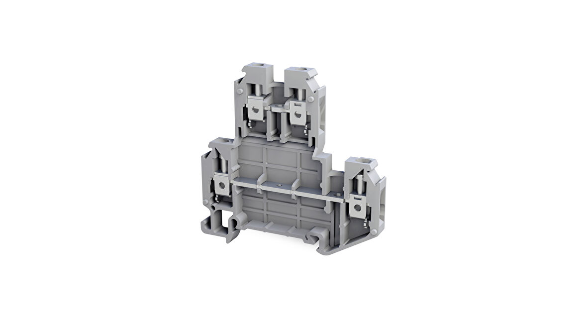 Tbloc TBL 4 2P GRİ Vidalı İki Katlı Klemens 10'lu Paket