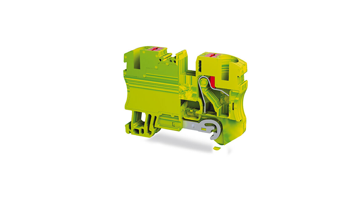 Tbloc PFT 16 E Sarı-Yeşil Push-İn Topraklama Klemensi 10'lu Paket