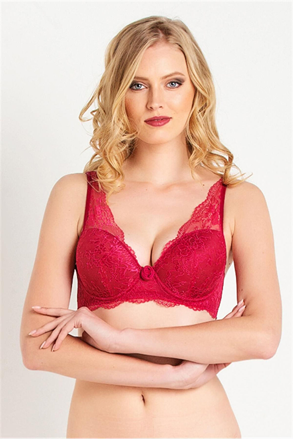 Askısı Dantelli Push Up Destekli Sütyen