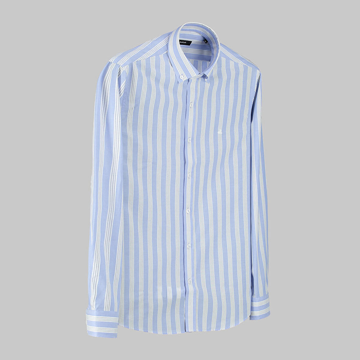 ELETA UZUN KOL ÇİZGİLİ SLİM GÖMLEK