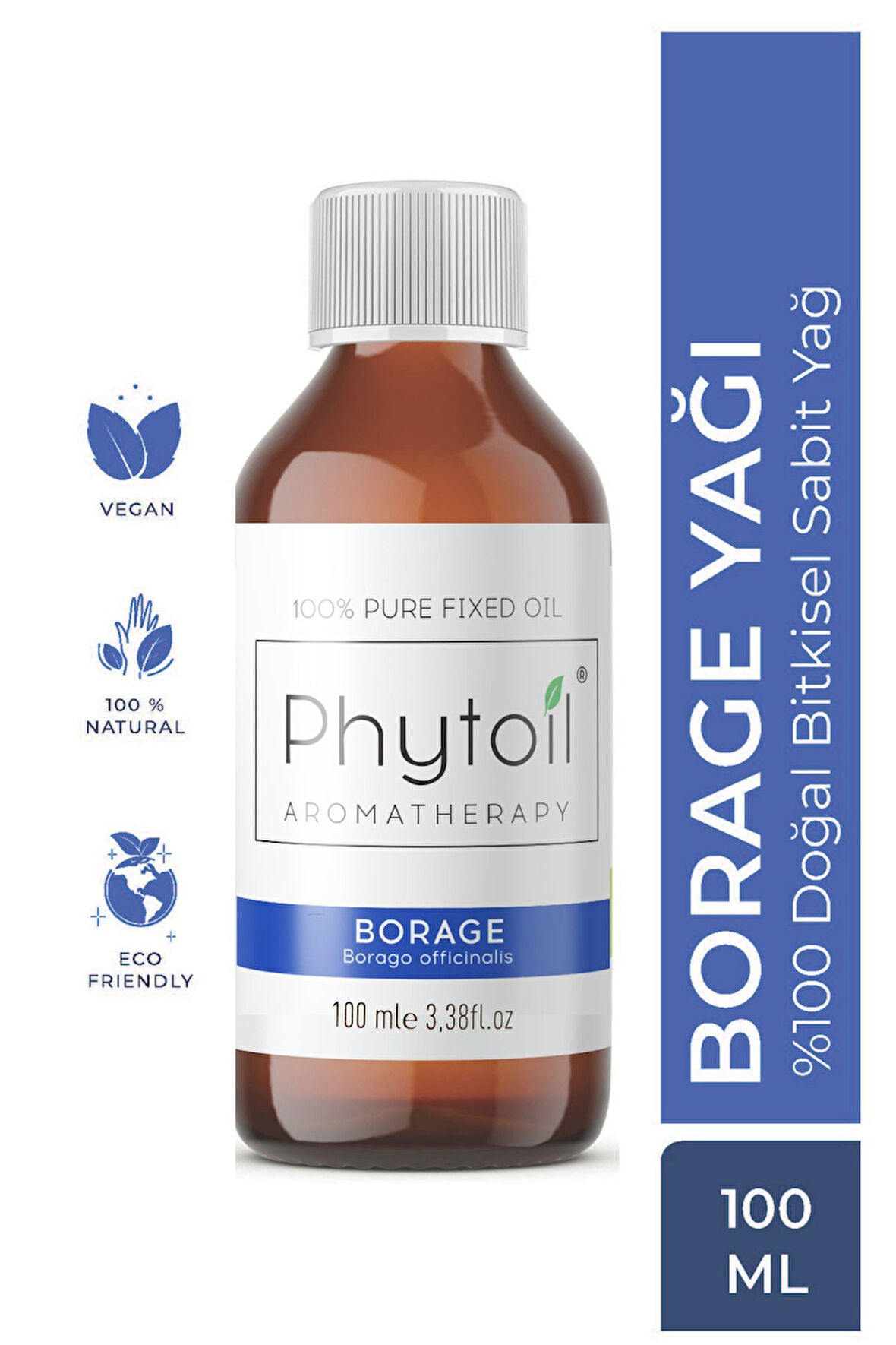 Organik Borage Yağı – Borage Oil %100 Doğal Bitkisel Sabit Yağ 100 ml
