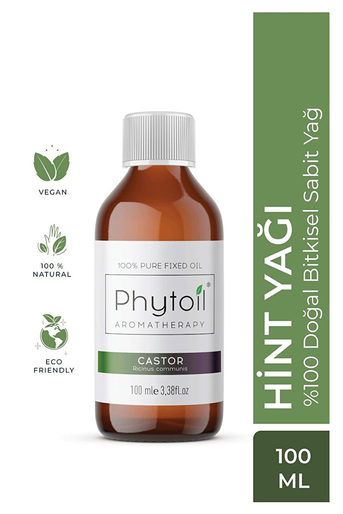 Organik Hint Yağı – Castor Oil %100 Doğal Bitkisel Sabit Yağ 100 ml