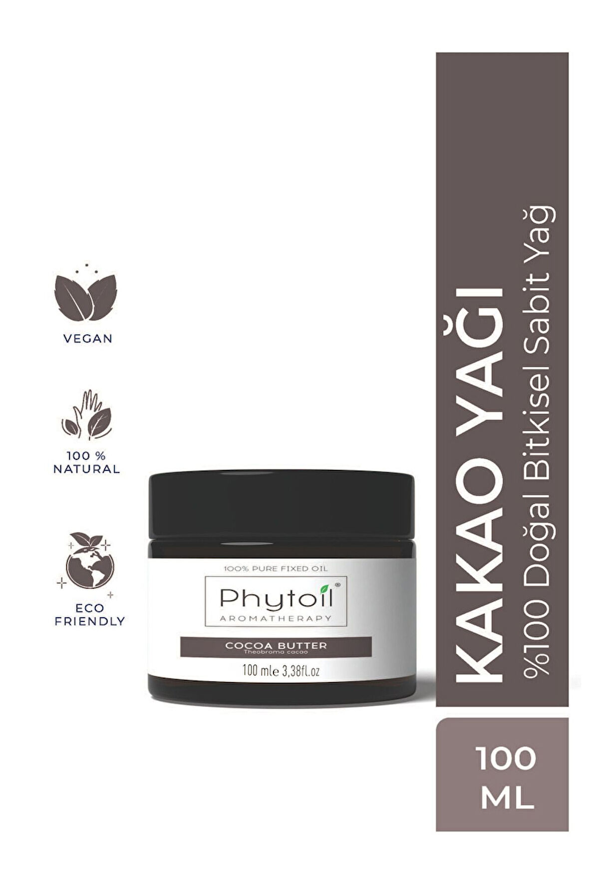 Organik Kakao Yağı – Cocoa Butter %100 Doğal Bitkisel Sabit Yağ 100 ml