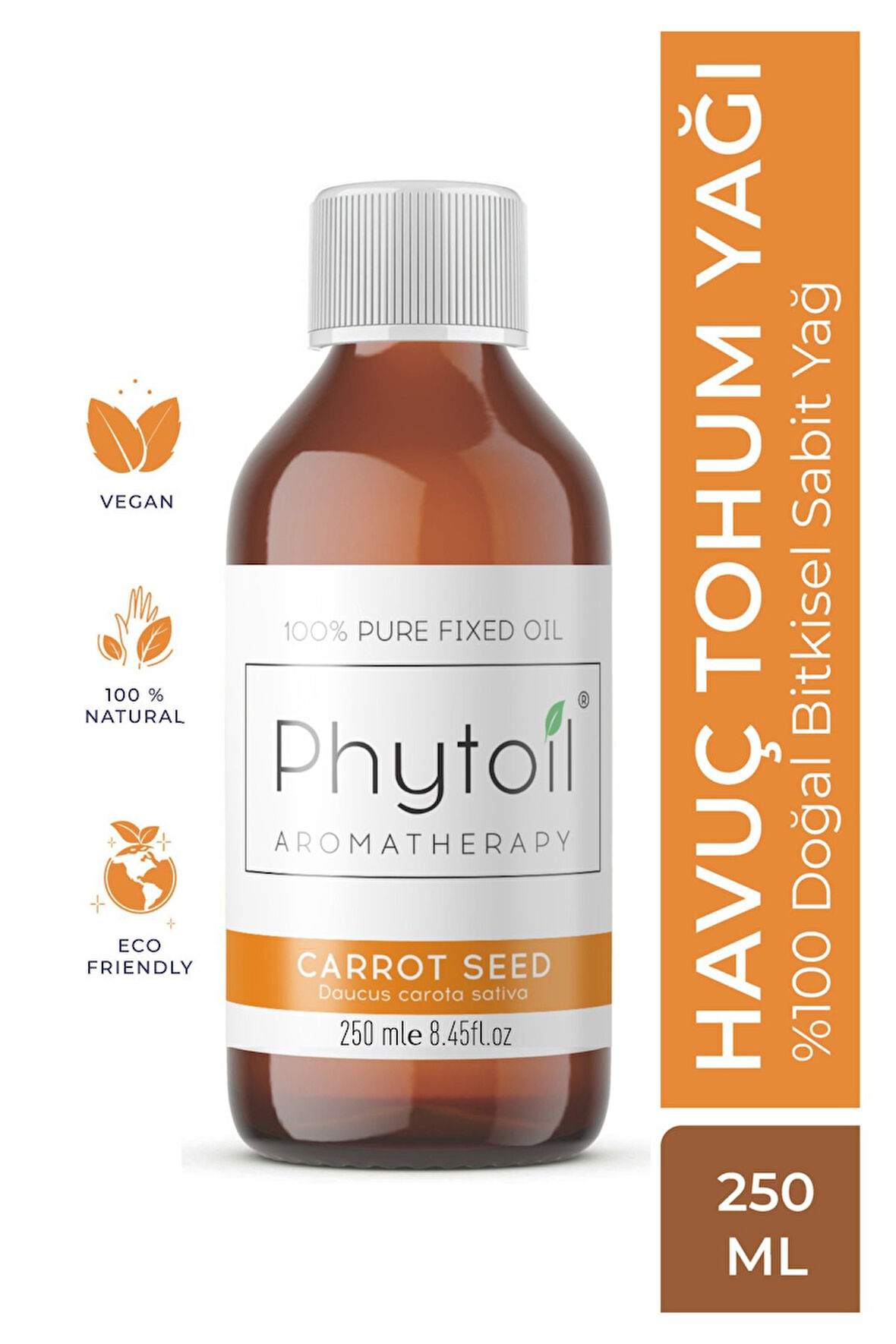 Organik Havuç Tohumu Yağı – Carrot Seed Oil %100 Doğal Bitkisel Sabit Yağ 250 ml