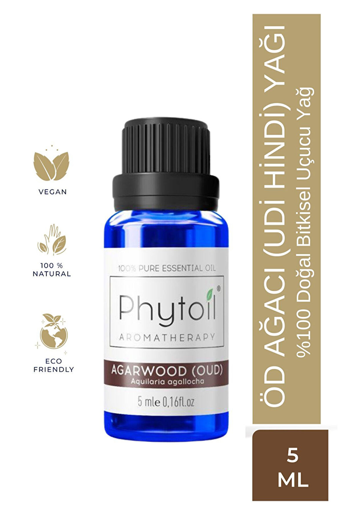 Öd Ağacı (Udi Hindi) Yağı Agarwood Oud %100 Saf ve Doğal Bitkisel Uçucu Yağ 5 Ml