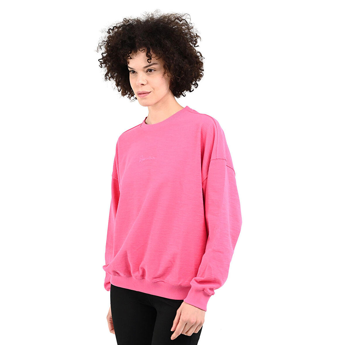 Luna Kadın Pembe Günlük Stil Sweatshirt 24YKTL13D22-PMB