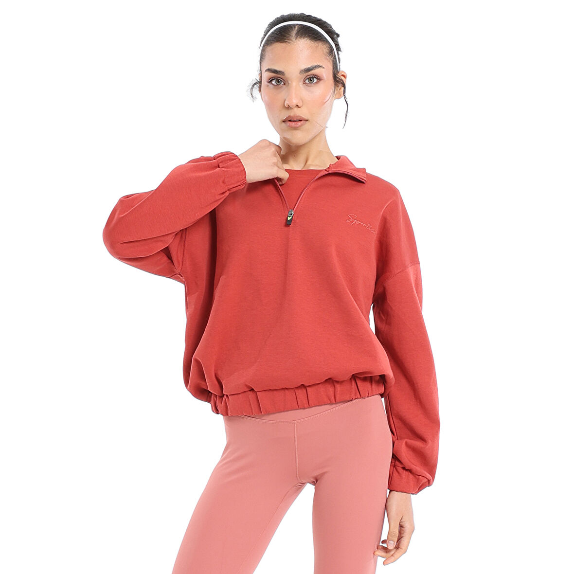 Burgos Kadın Turuncu Günlük Stil Sweatshirt 24KK012-KRMT