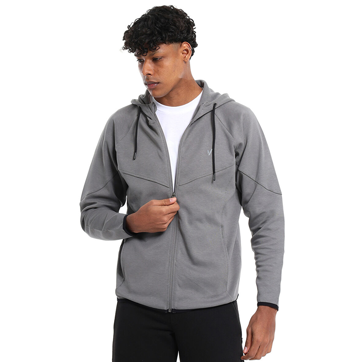 Asago Erkek Gri Koşu Eşofman Üstü 25YE004-ANT