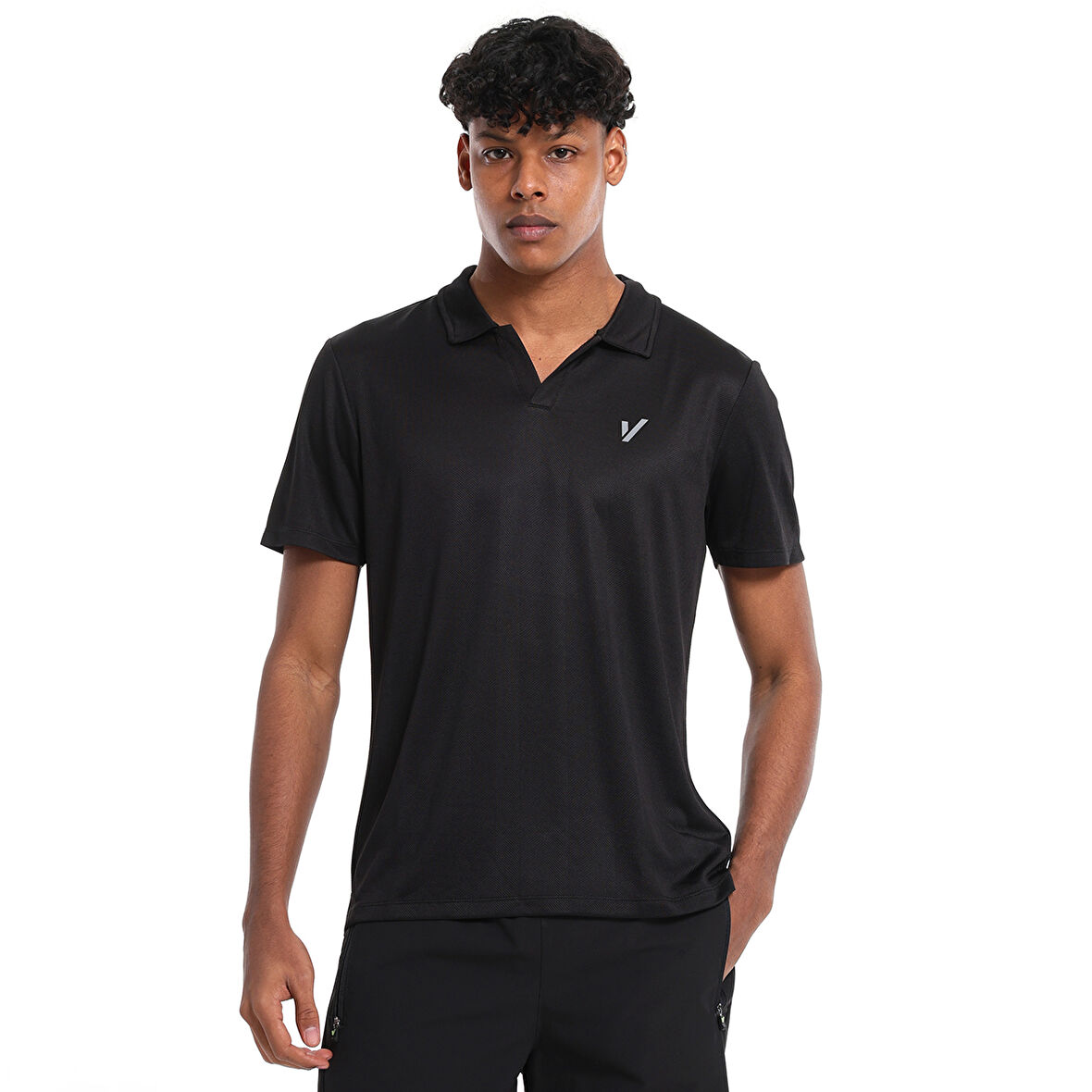 Otaru Erkek Siyah Koşu T-Shirt 25YE010-SYH