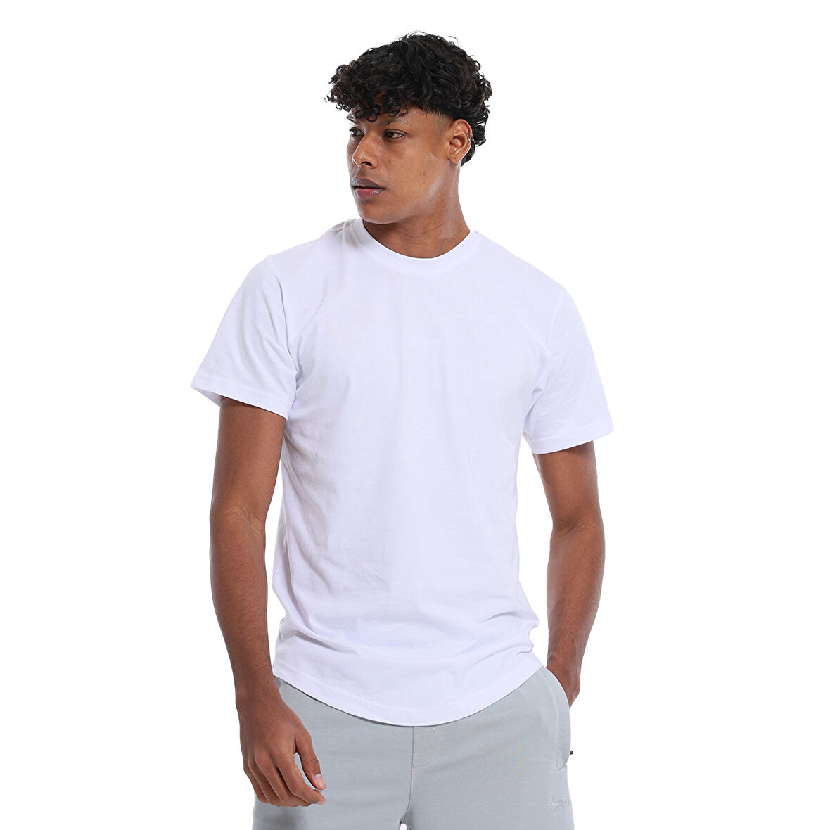 Ognian3 Erkek Beyaz Günlük Stil T-Shirt 25YE021-BYZ