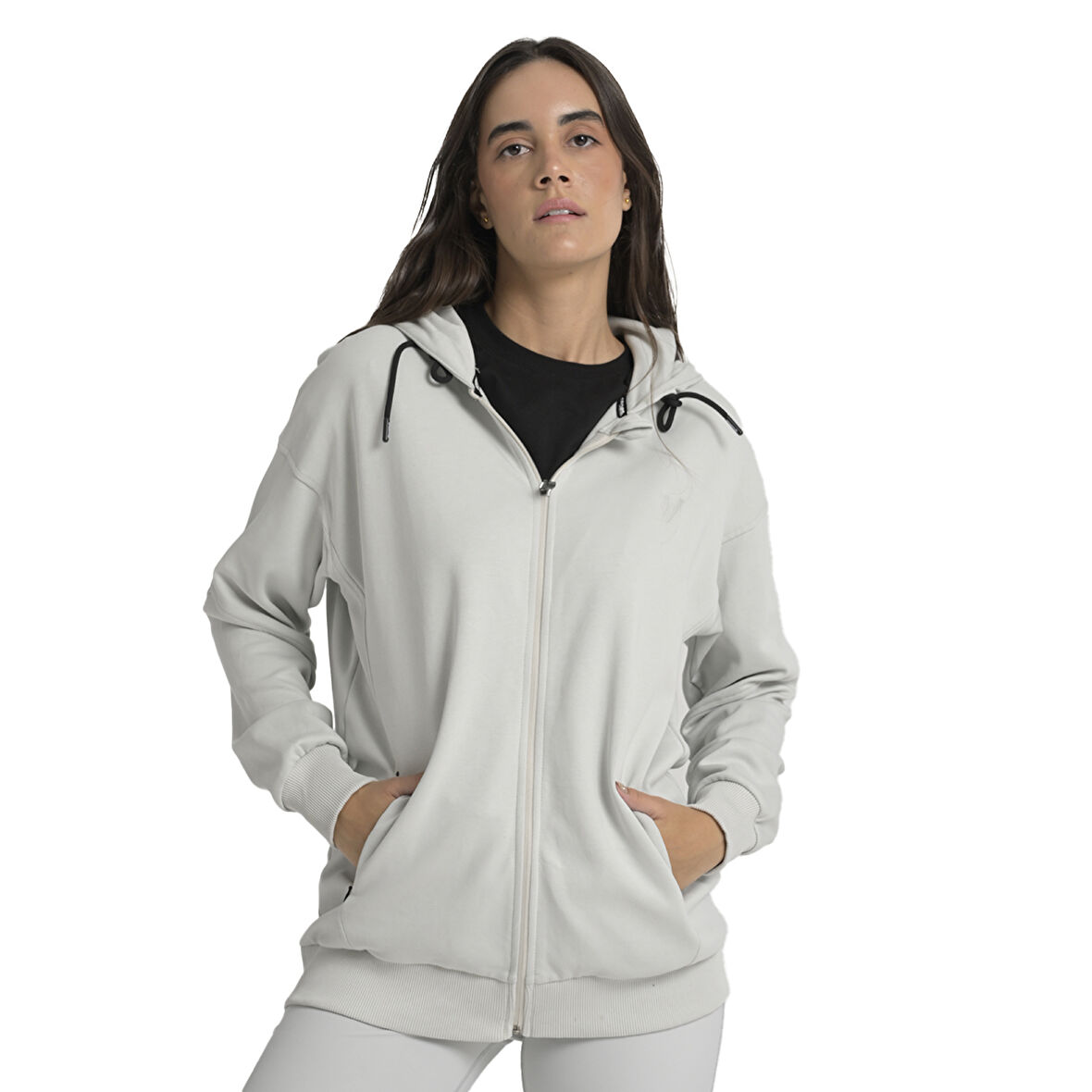 Ikoma Kadın Gri Koşu Eşofman Üstü 25YK004-GRI