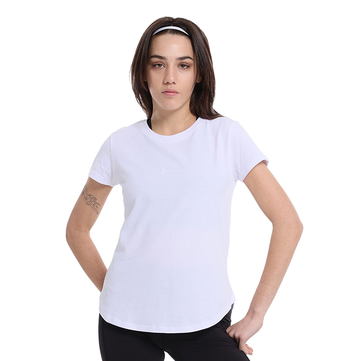 Sendai Kadın Beyaz Günlük Stil T-Shirt 25YK013-BYZ