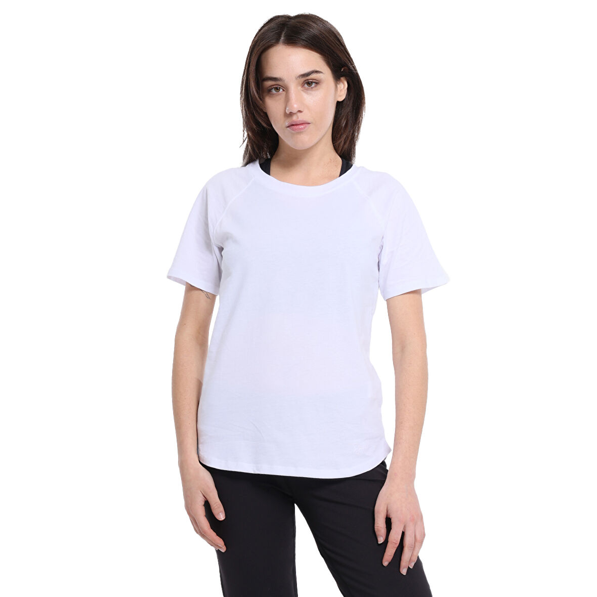 Mine Kadın Beyaz Günlük Stil T-Shirt 25YK018-BYZ