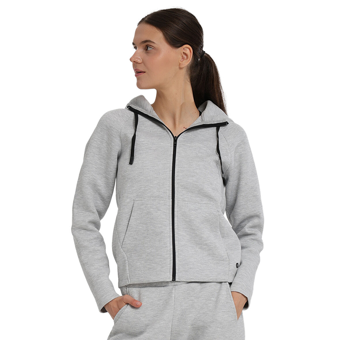 Peoria Kadın Gri Günlük Stil Eşofman Üstü 25KK1048-KML