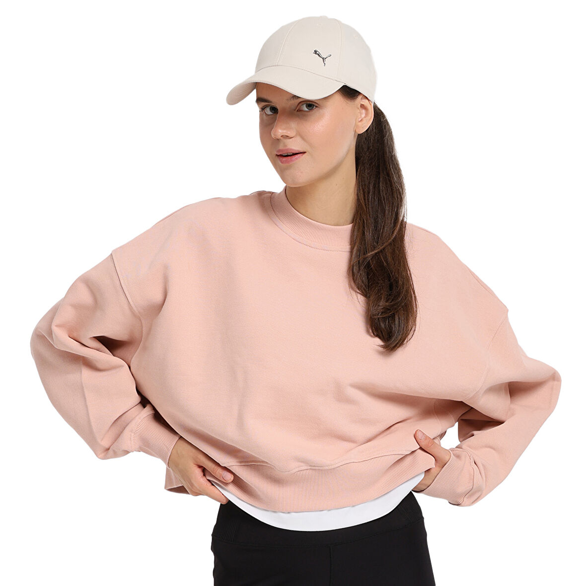 Fowler Kadın Pembe Günlük Stil Sweatshirt 25KK1038-PPMB