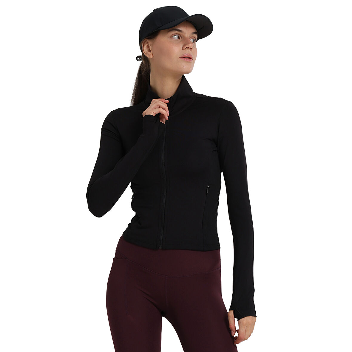 Mahave Kadın Siyah Antrenman Ceket 25KK1042-SYH