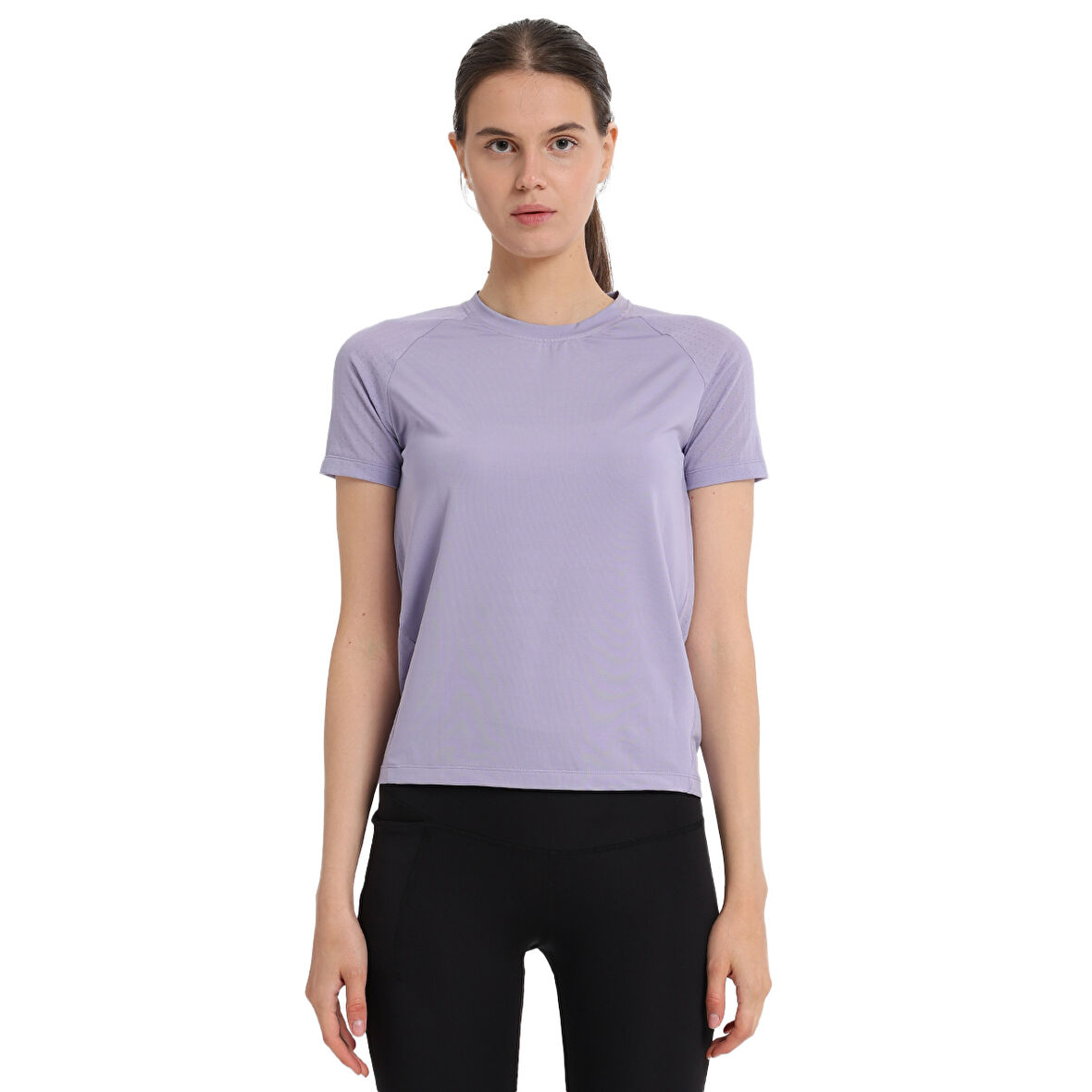 Zana Kadın Mor Koşu T-Shirt 25KK1047-LIL