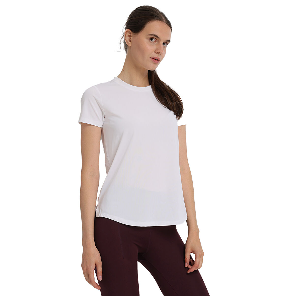 Zana Kadın Beyaz Koşu T-Shirt 25KK1047-KBYZ