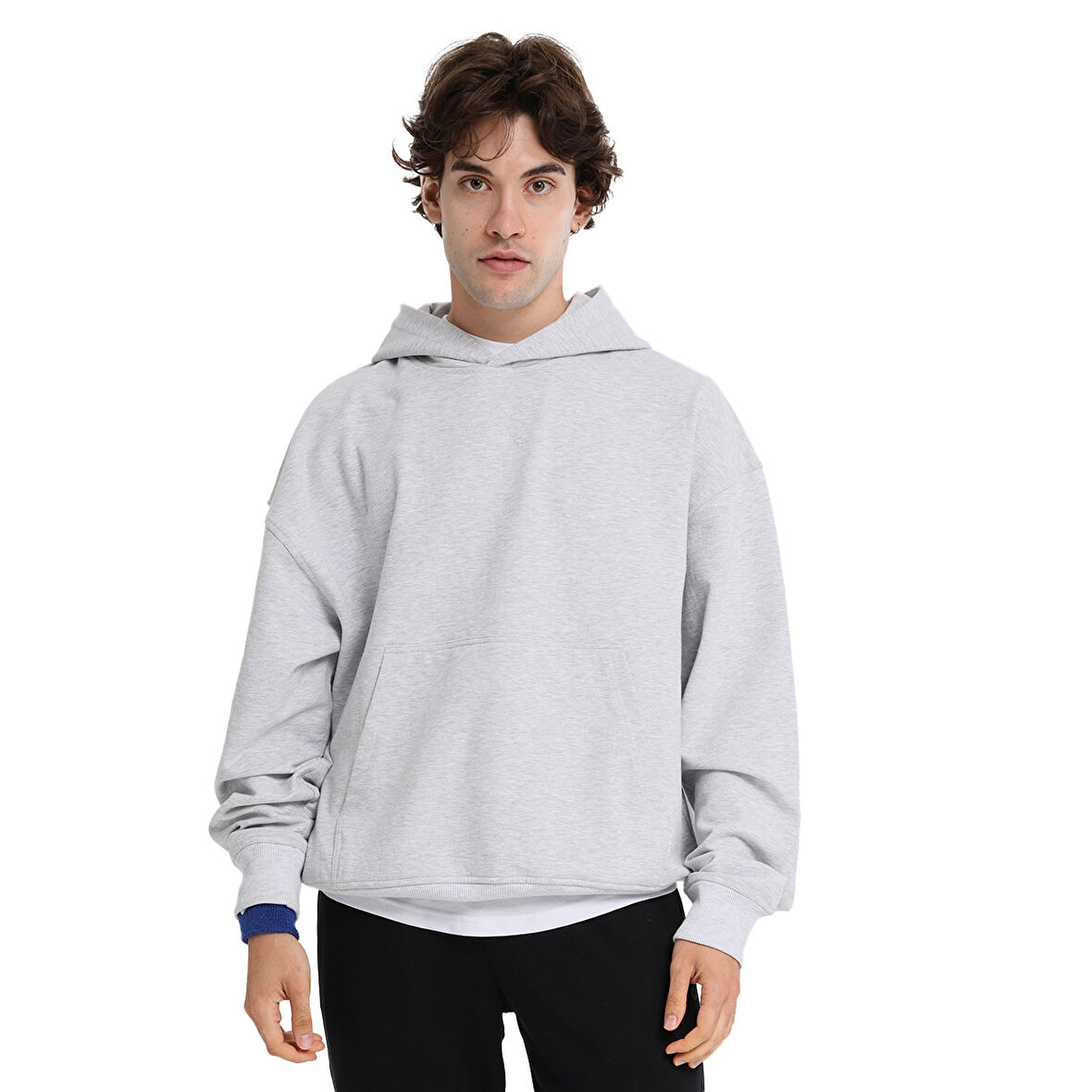 Sand Erkek Gri Günlük Stil Sweatshirt 25KE1027-KML