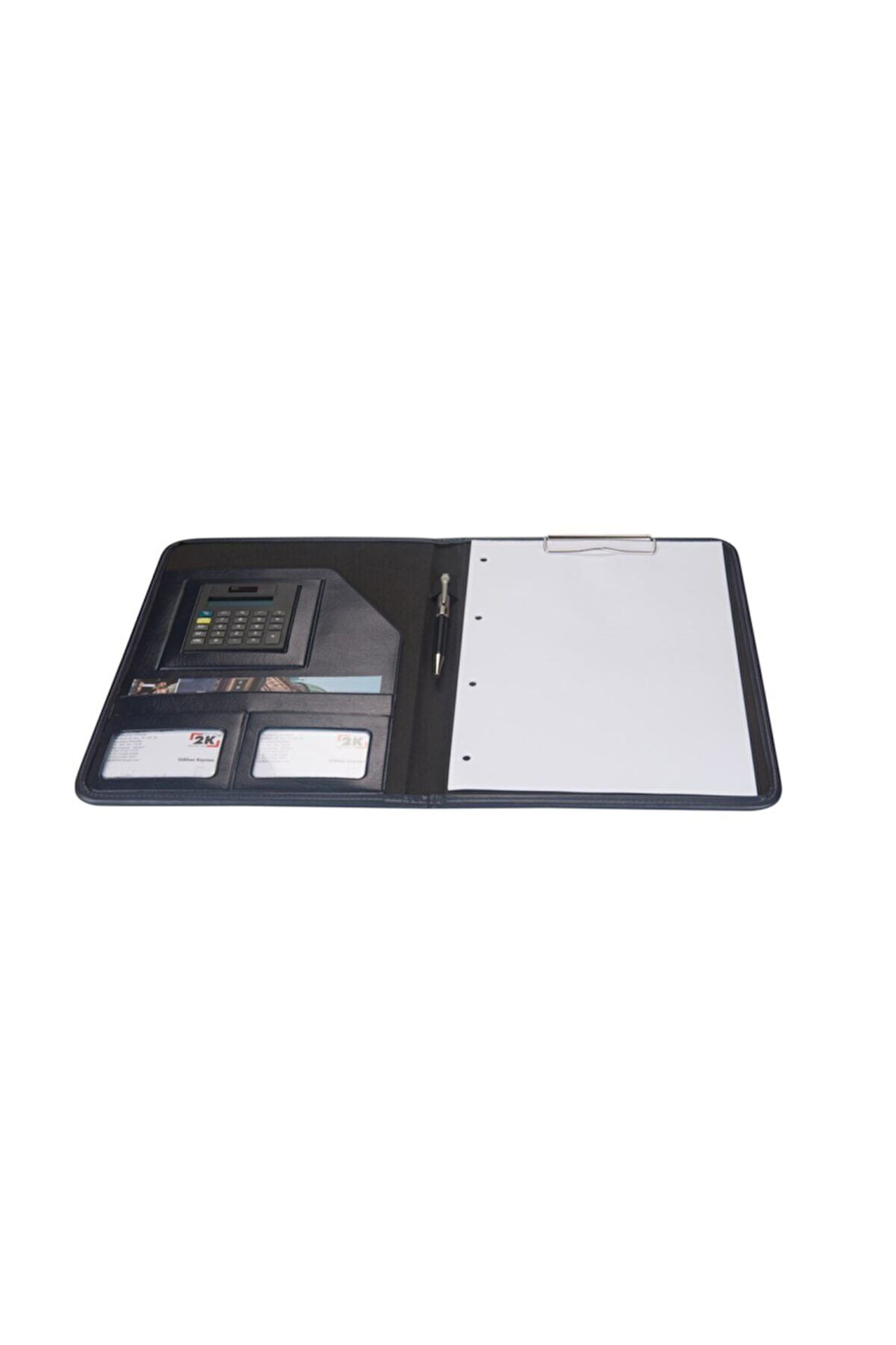 Kapaklı Sekreterlik Padfolio Hesap Makinalı A4 100 Yaprak Kapasiteli Vegan 24,5x32 cm