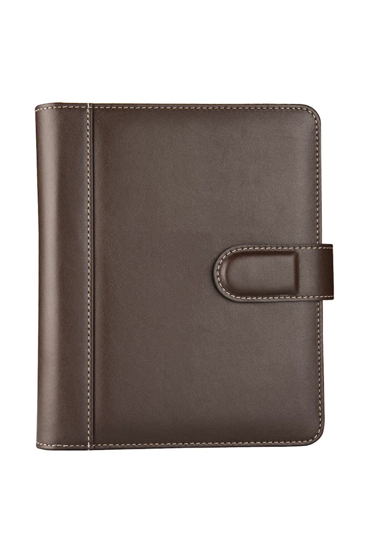 2026 Organizer Ajanda Kılıflı A5 4 Halkalı 15x21 4 Delikli Tarihli Çizgili Blok Rainbow Vegan 19,5x23 cm. Kahverengi