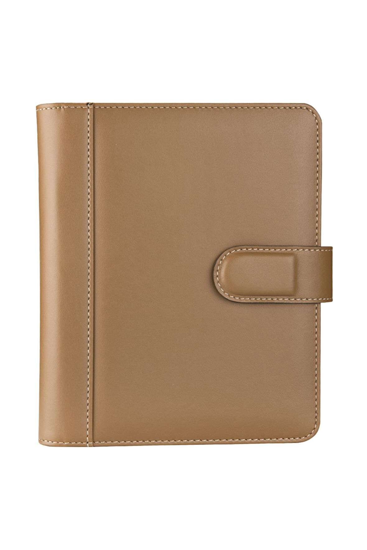 2026 Organizer Ajanda Kılıflı A5 4 Halkalı 15x21 4 Delikli Tarihli Çizgili Blok Rainbow Vegan 19,5x23 cm. Vizon