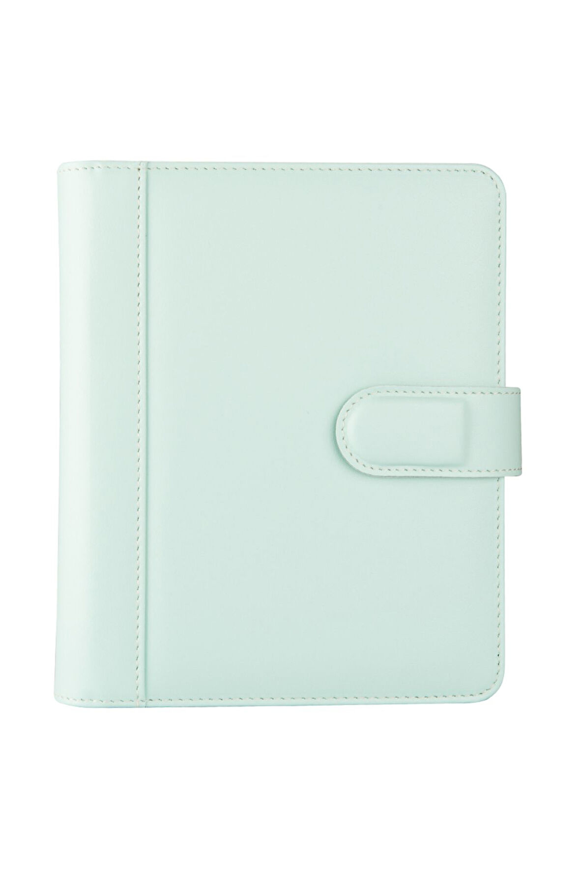 2026 Organizer Ajanda Kılıflı A5 4 Halkalı 15x21 4 Delikli Tarihli Çizgili Blok Rainbow Vegan 19,5x23 cm. Su Yeşili