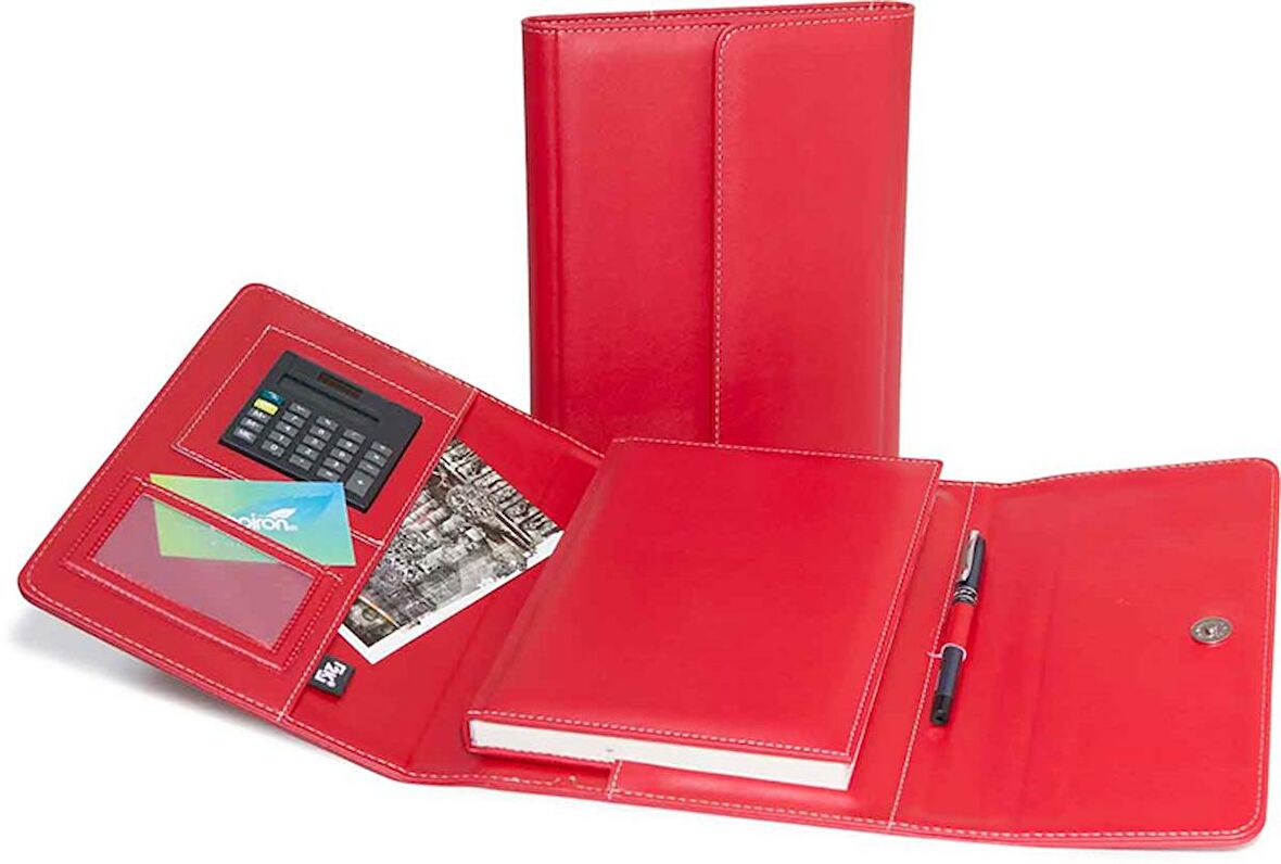 2K ORG.DİPLOMAT 17X24 MIK.KAPAK KIRMIZI ÇİZGİLİ 5233