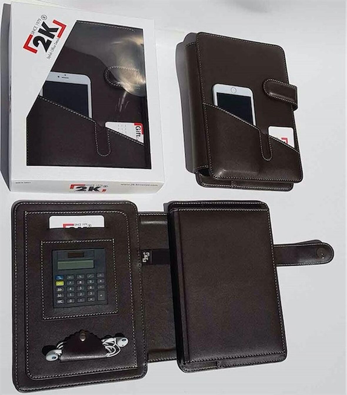 2K ORG.DİPLOMAT 17X24 SUNİ DERİ KAHVE KARELİ 5285