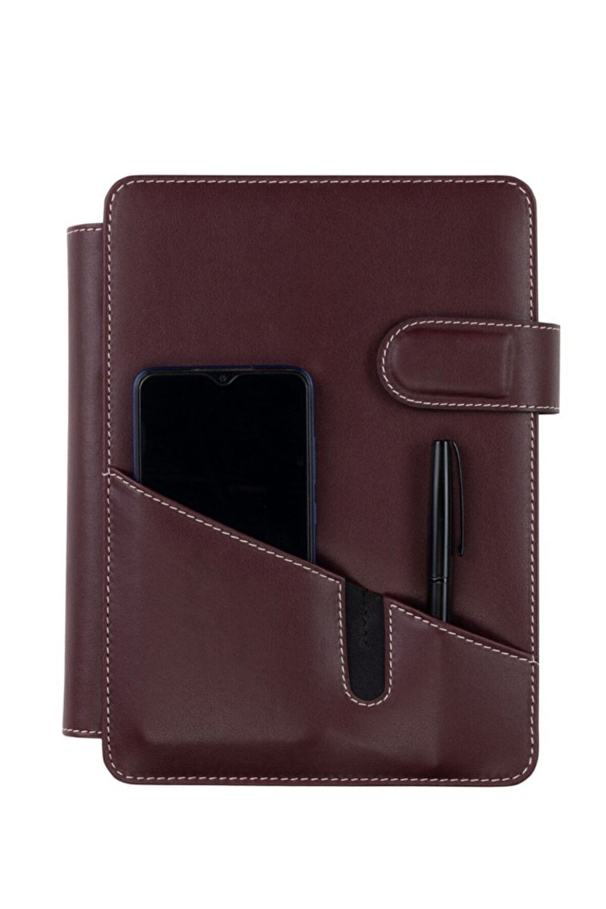 Organizer Ajanda Telefon Kılıflı 15x21 4 Delikli Tarihsiz Kareli Blok 4 Halkalı Rainbow Vegan 20x26 cm
