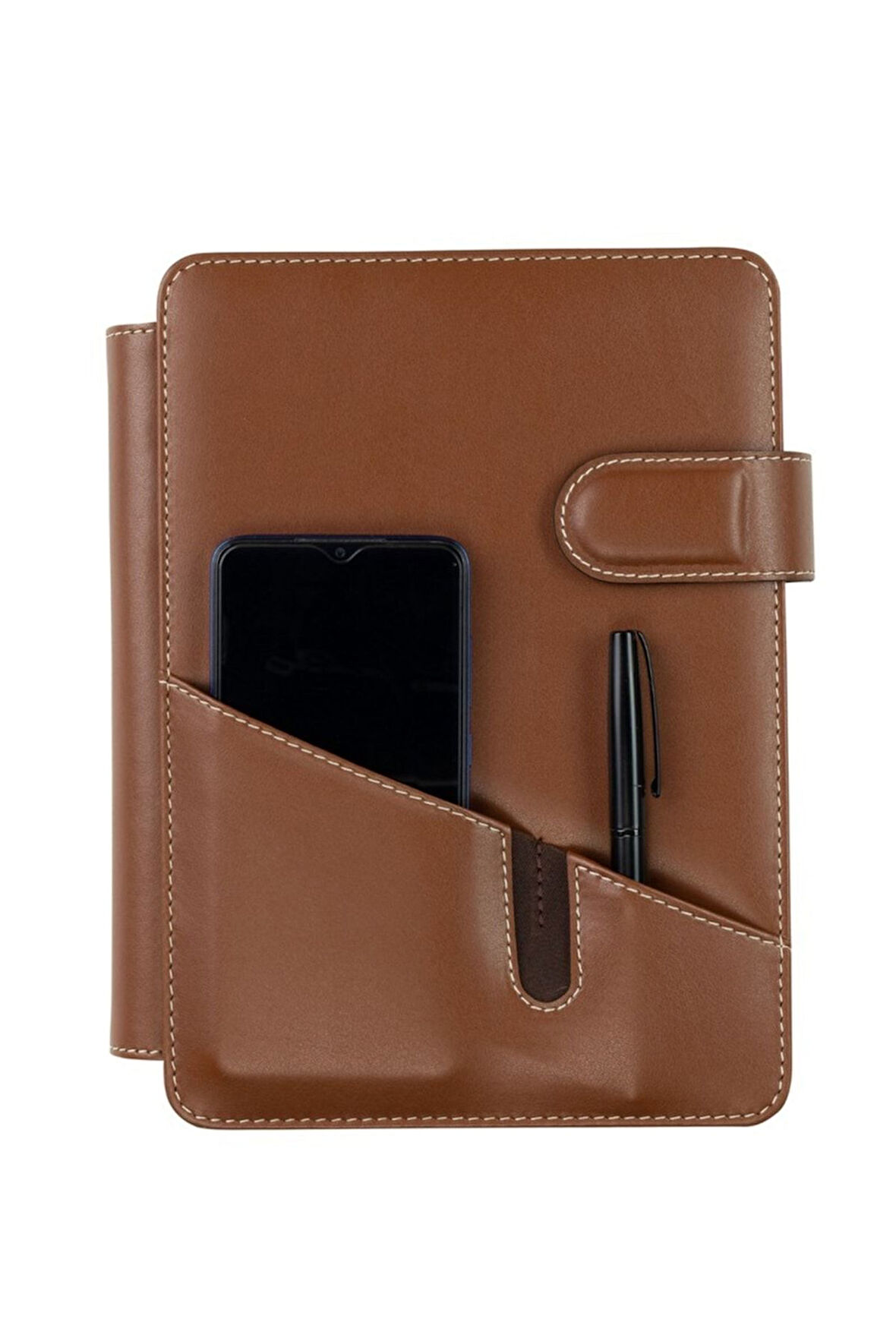 Organizer Ajanda Telefon Kılıflı 15x21 4 Delikli Tarihsiz Kareli Blok 4 Halkalı Rainbow Vegan 20x26 cm