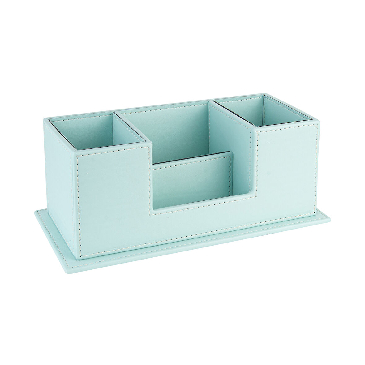 Masaüstü Deri Organizer Kalemlik 4 Gözlü Desktop Organizer Rainbow Vegan 10x12x25 cm.