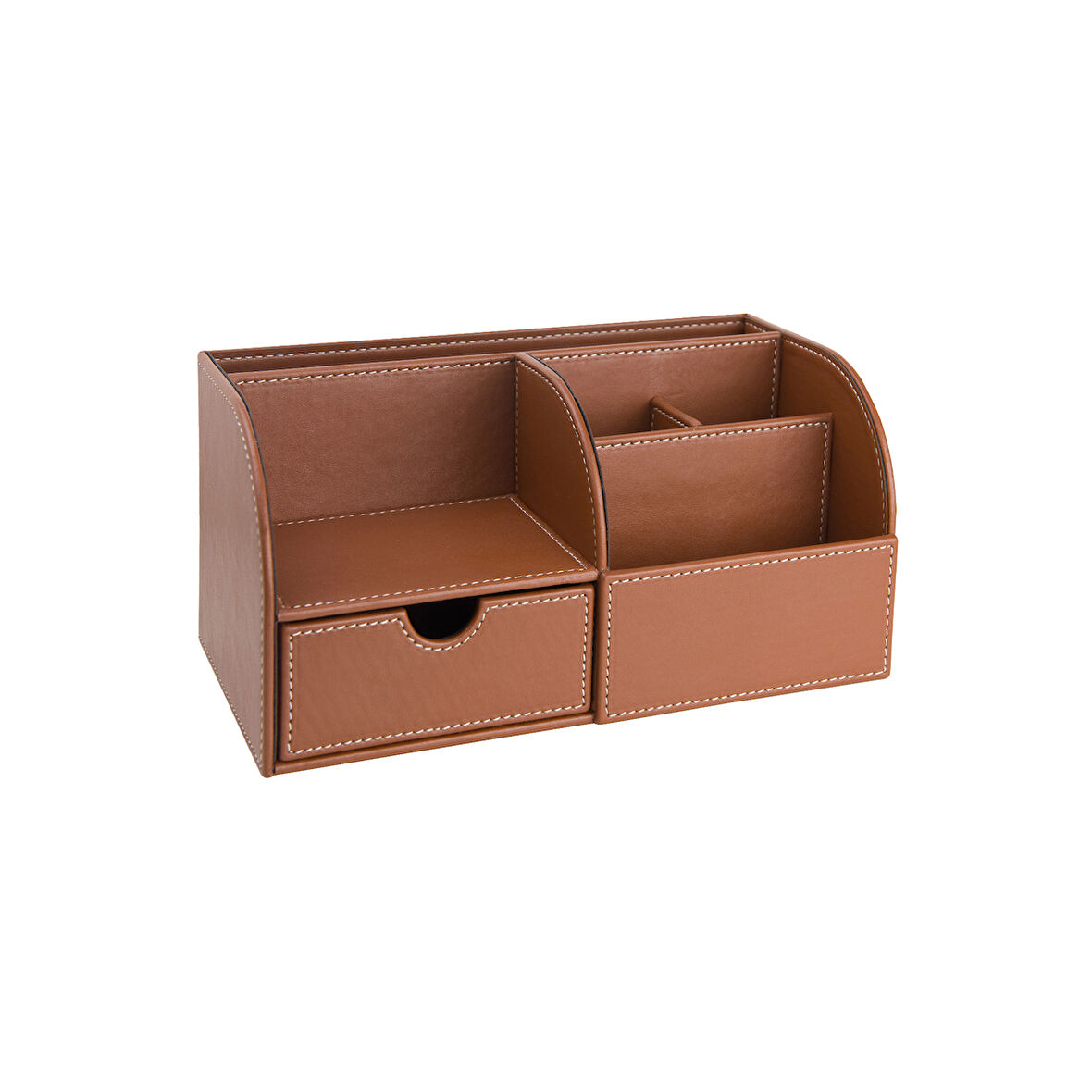 Masaüstü Düzenleyici,Kalemlik,Kumandalık,Küpbloknotluk,Tabletlik,Kitaplık,6 Gözlü,Çekmeceli,Desktop Organizer,Vegan,24,5*13*12