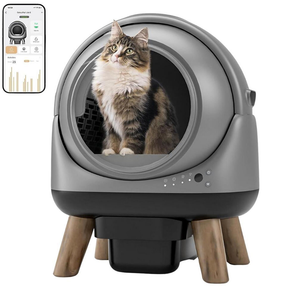 ELS Pet Otomatik Koku Kontrollü Akıllı Kedi Tuvaleti