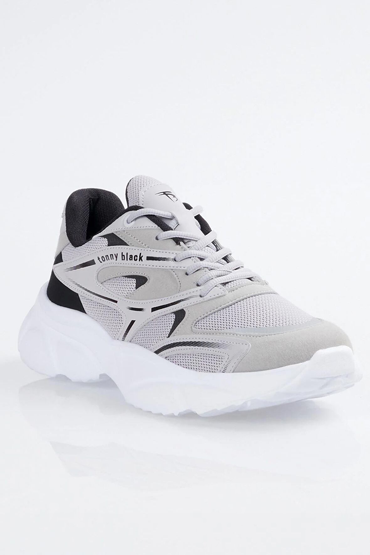 Tonny Black Unisex Gri Faylon Taban Spor Ayakkabı Tbb013