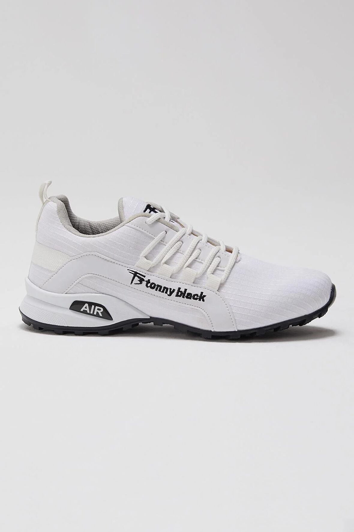 Tonny Black Erkek Beyaz Rahat Kalıp Termo Taban Bağcıklı Sneaker