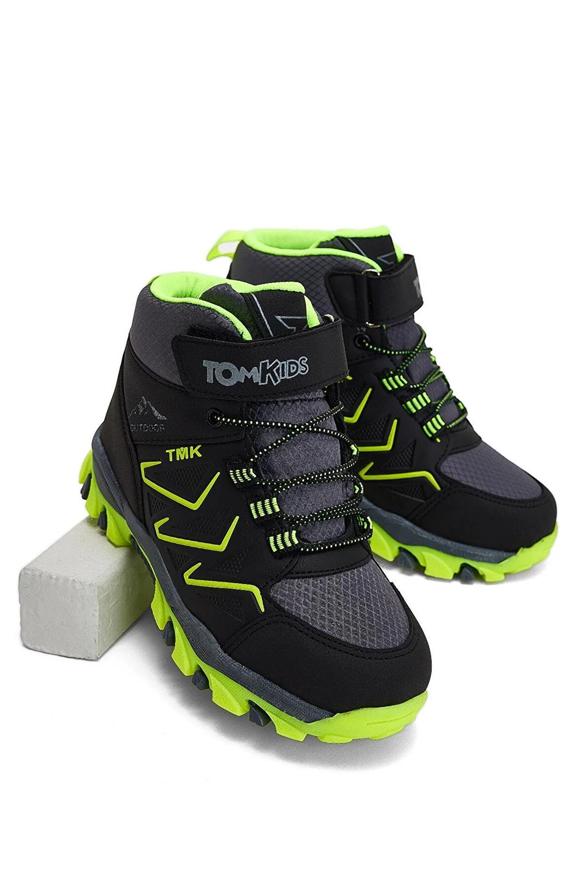 Tonny Black Çocuk Unisex Füme Sarı Rahat Kalıp Renkli Taban Bot