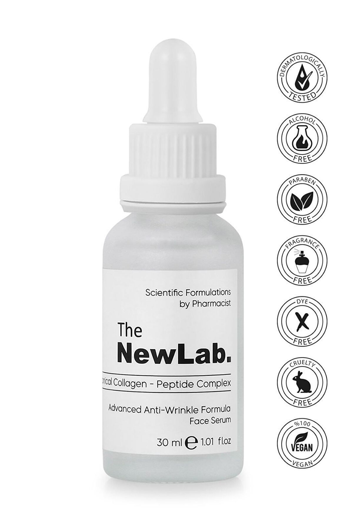 The Newlab Kırışıklık Karşıtı Hyalüronik Asit Kolajen 30 Yaş + Gece-Gündüz Yüz ve Boyun Serumu 50 ml 