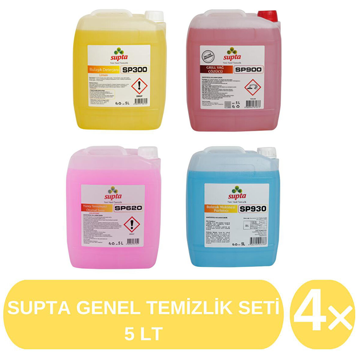 Supta 4'lü Genel Temizlik Seti 5 KG