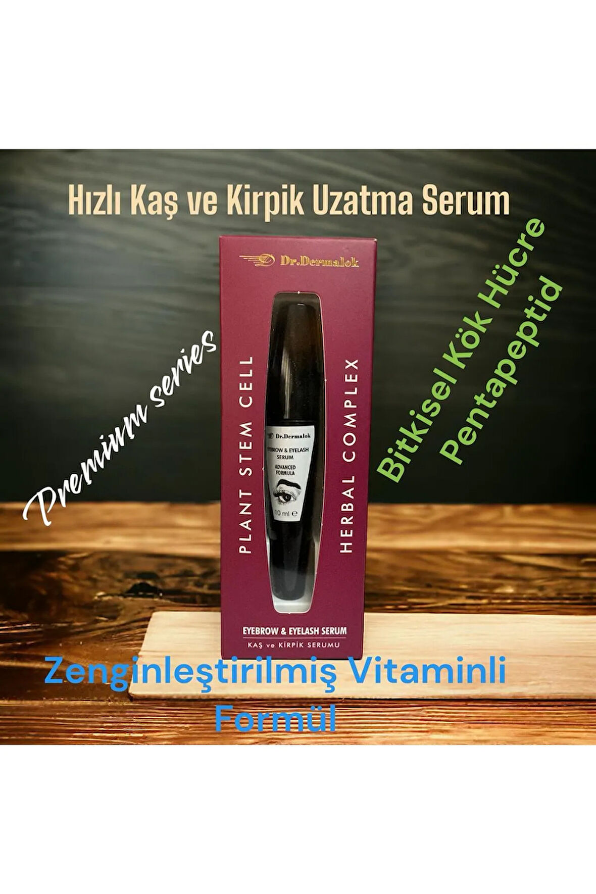 Hızlı Kaş ve Kirpik Uzatan Serum Bitkisel Kök Hücre Yenileme Perimum Series 10 ml