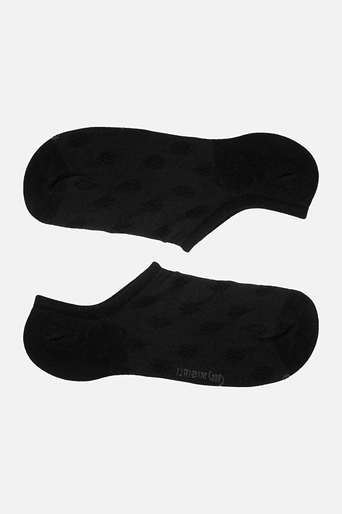 Mısırlı Kadın Bambu Tekli Siyah Yazlık No Show Çorap