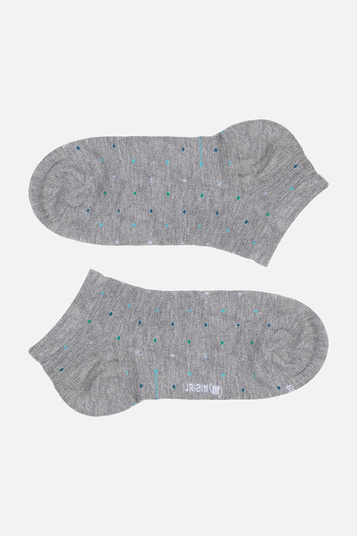 Mısırlı Kadın Bambu Tekli Gri Patik Çorap - M-72203-G