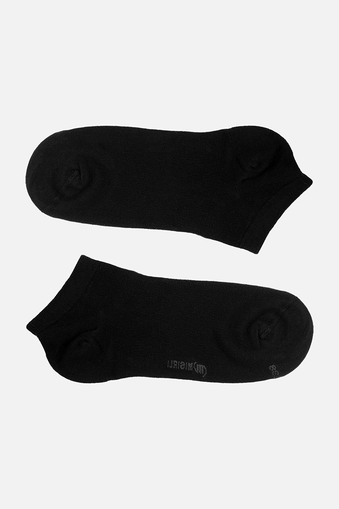 Mısırlı Kadın Bambu Tekli Siyah Patik Çorap - M-72200-S