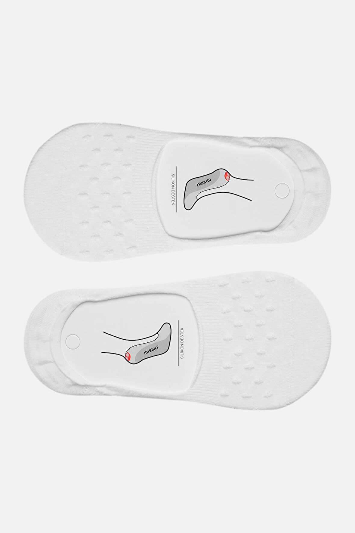 Mısırlı Kadın Pamuklu Tekli Beyaz Yazlık Babet Çorap