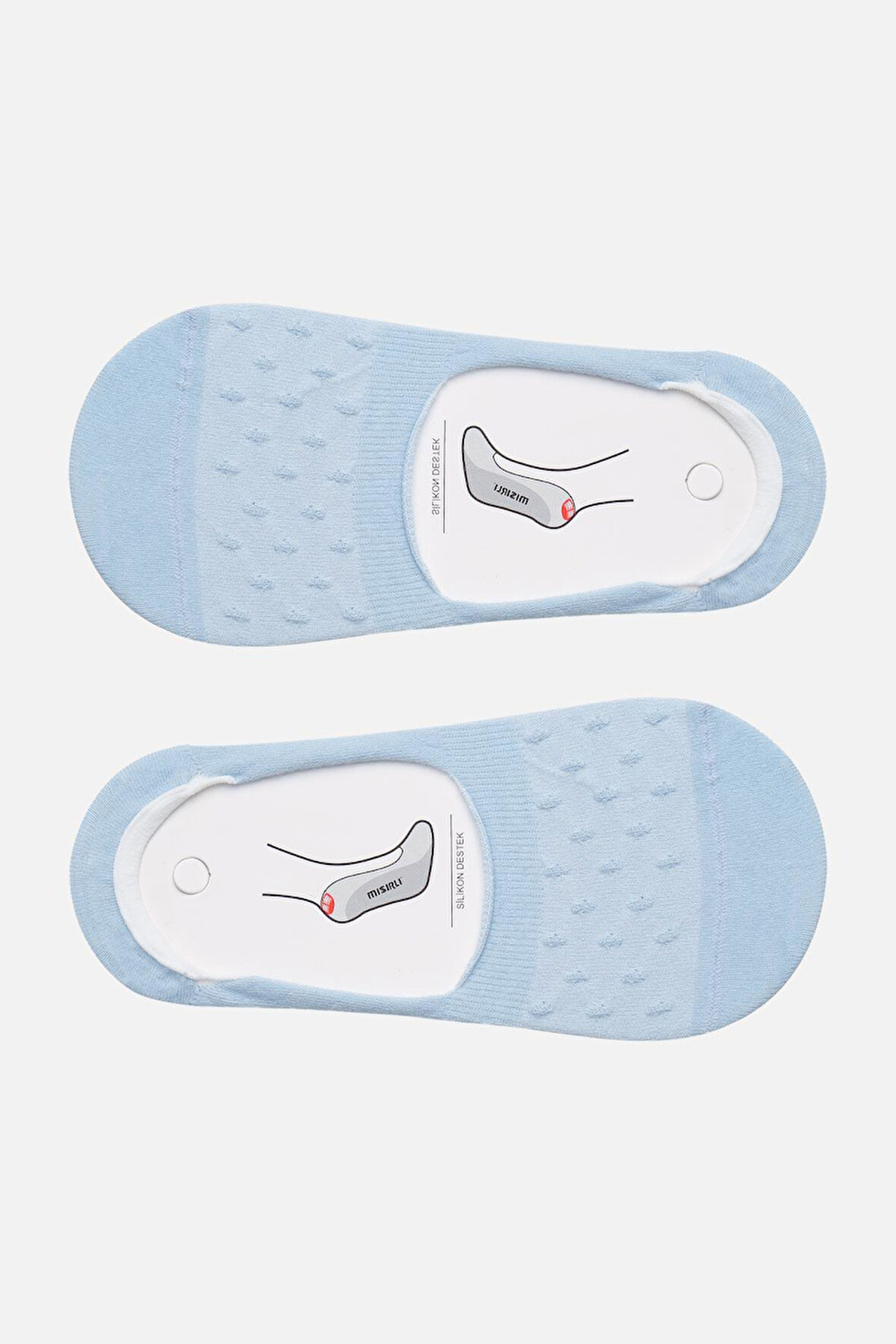 Mısırlı Kadın Pamuklu Tekli Mavi Yazlık Babet Çorap