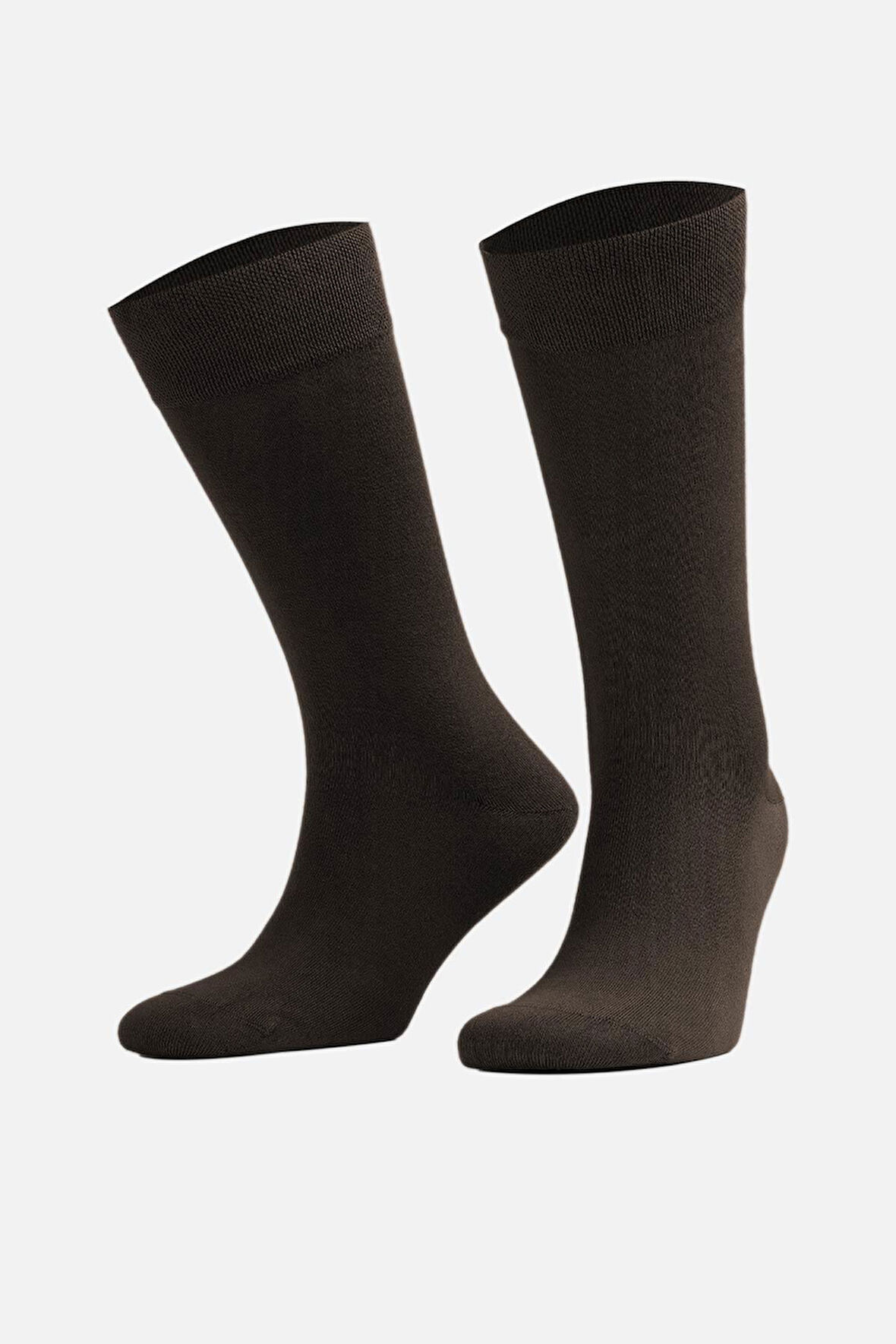 Mısırlı Erkek Modal Tekli Kahverengi Soket Çorap