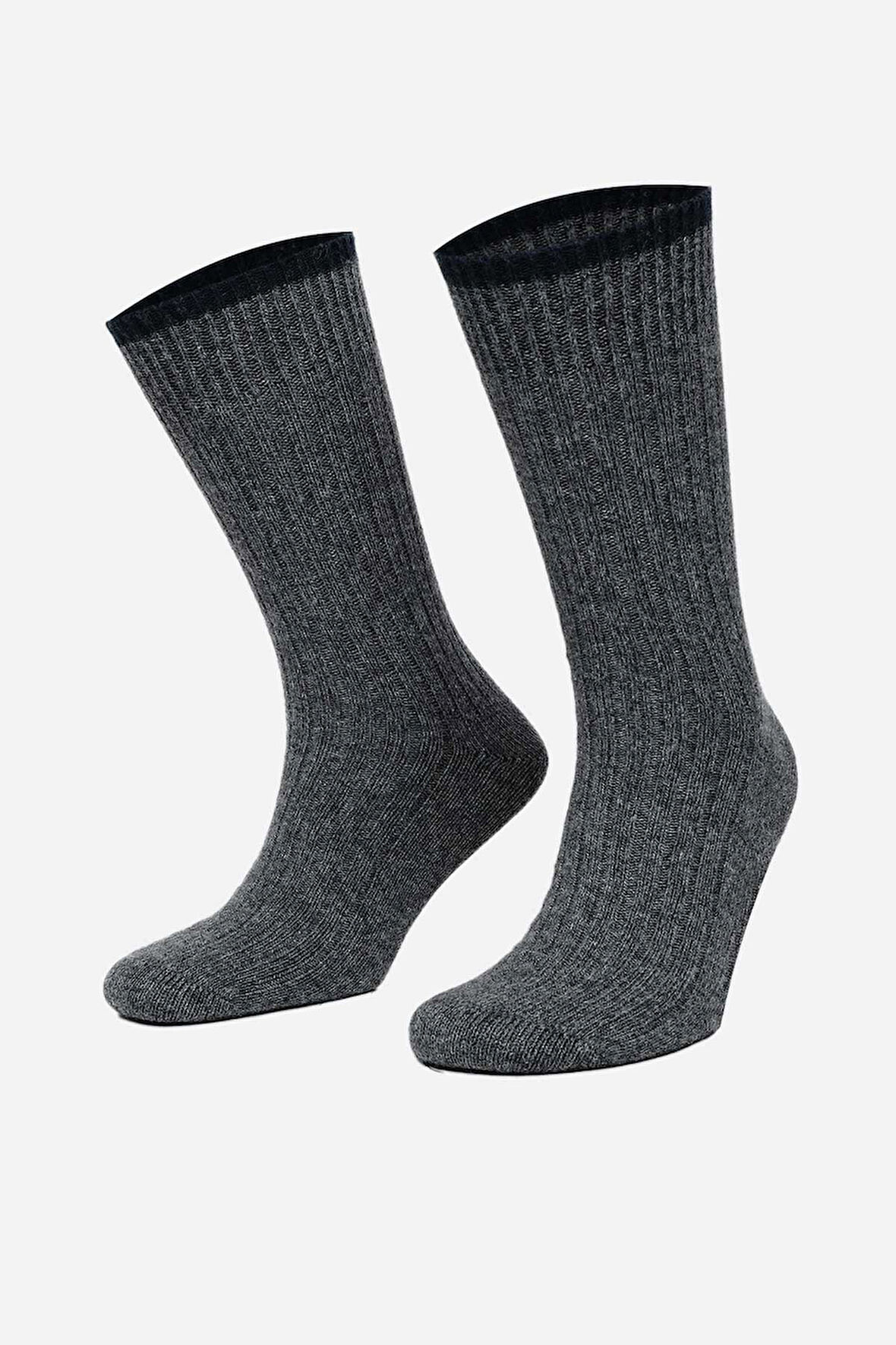 Mısırlı Erkek Kuzu Yünü (Lambswool) Tekli Füme Soket Çorap M 65001 F