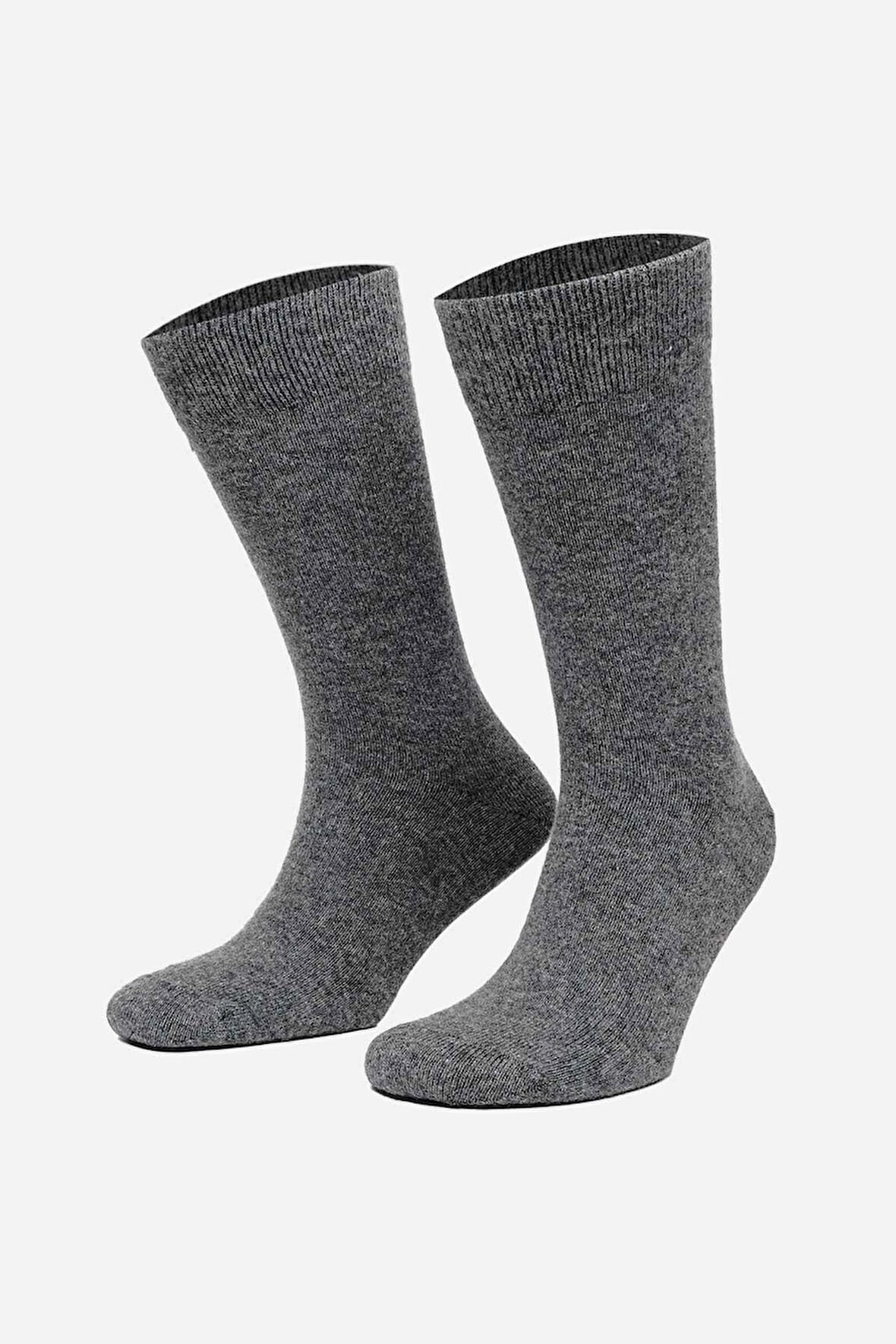 Mısırlı Erkek Koyun Yünü Tekli Füme Soket Çorap M 65003 F